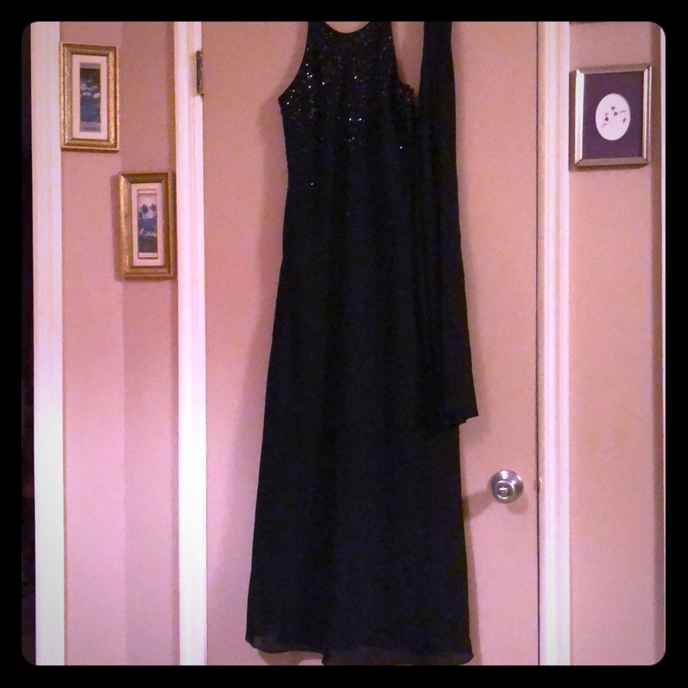 Black Halter Gown